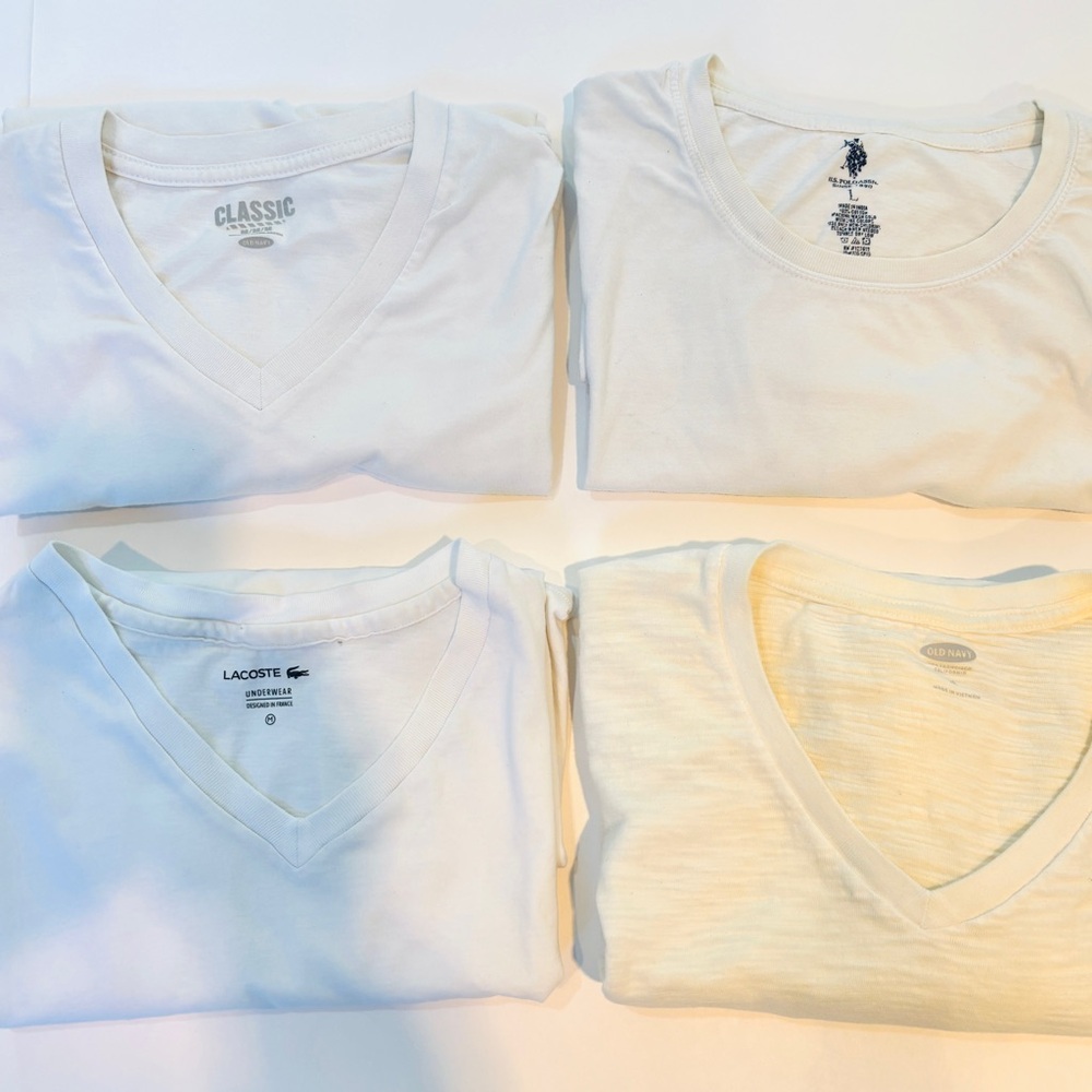 Collection 4 Mens Undershirts - Lacoste -US Polo Assn - Old Navy